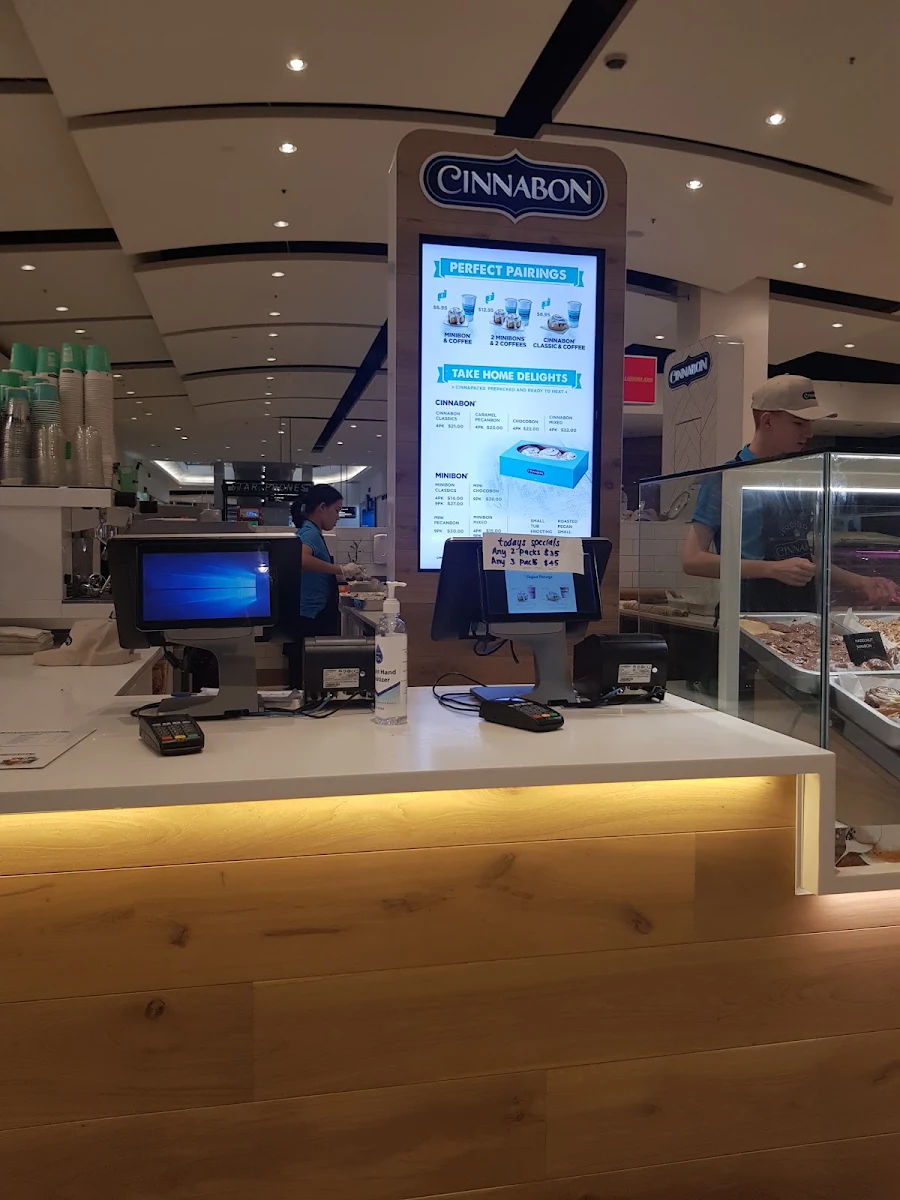 Menu, Cinnabon Westfield Southland