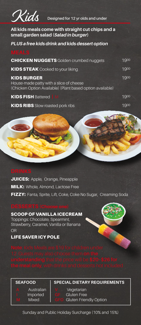 Menu, Rustlers Steakhouse & Grill