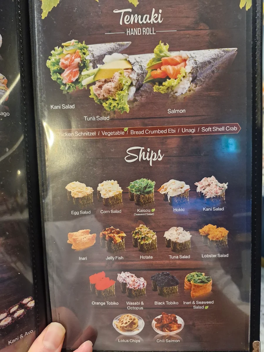 Menu, Sushi Densha Campbelltown