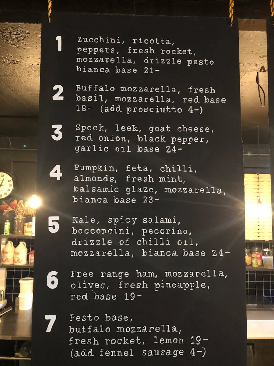 Menu, Neighborhood Pizza and Pasta