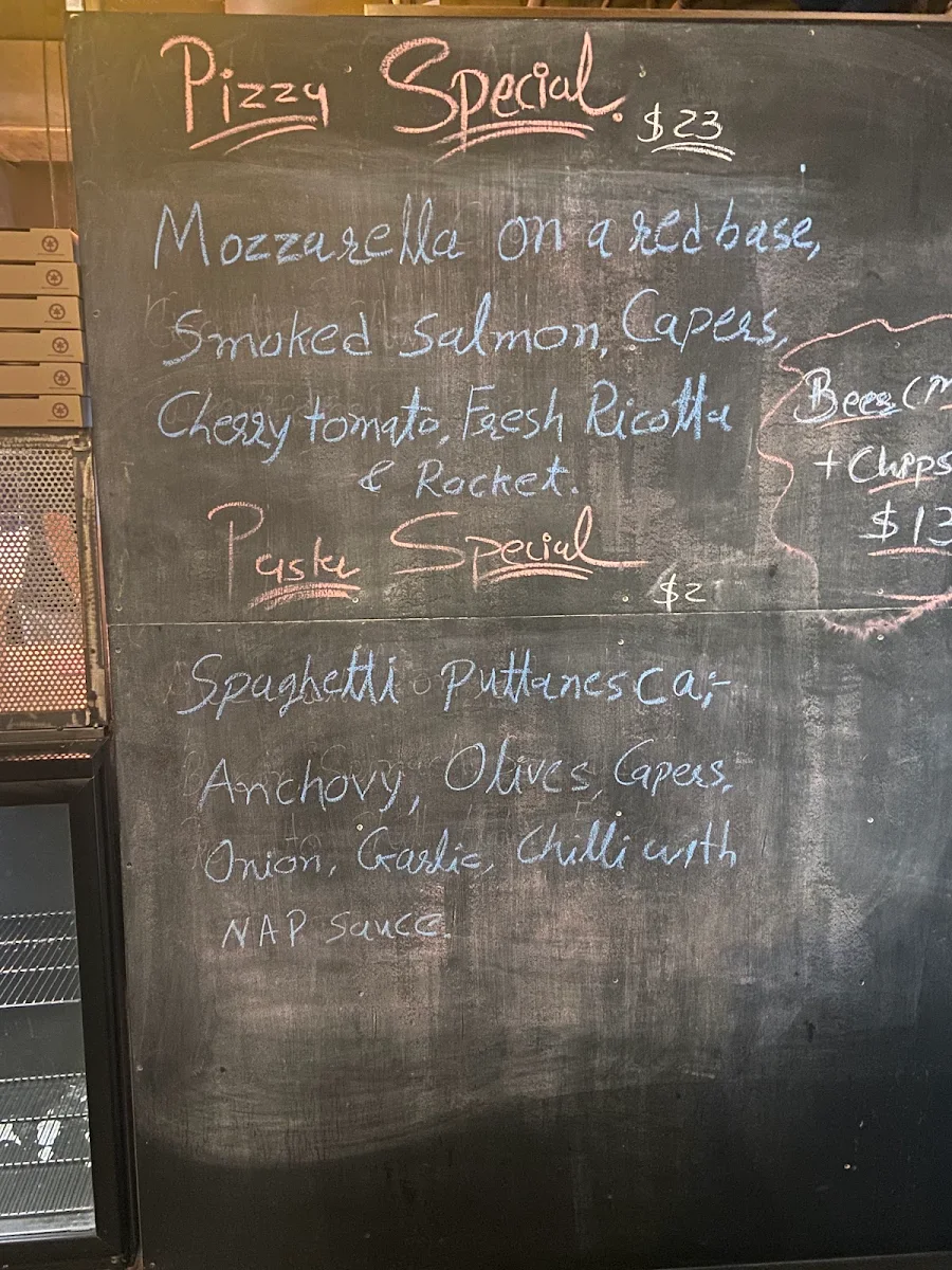 Menu, Neighborhood Pizza and Pasta