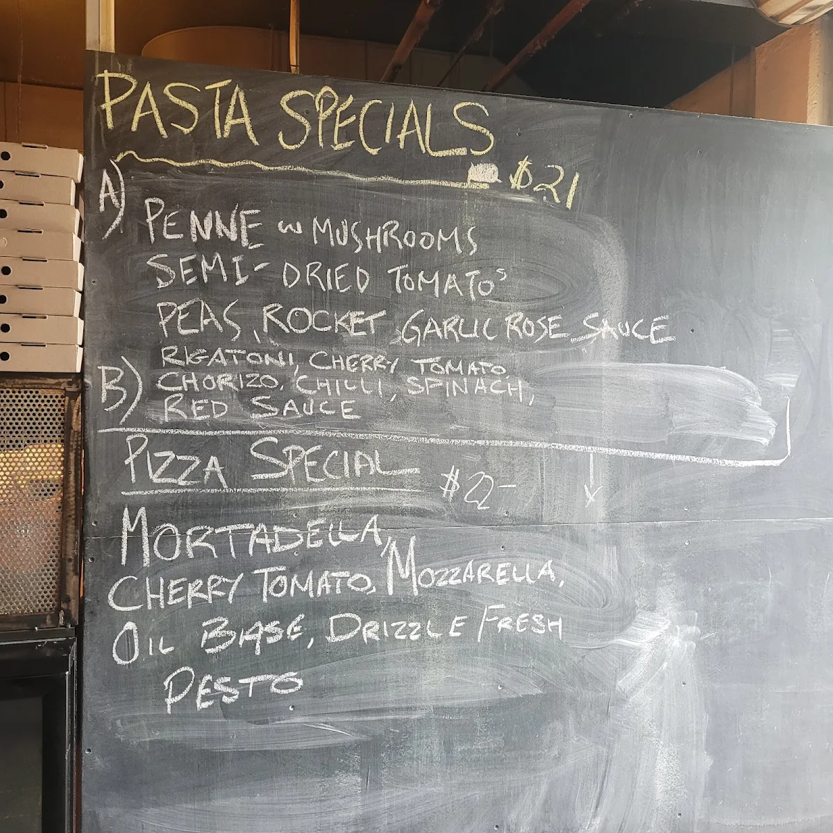 Menu, Neighborhood Pizza and Pasta