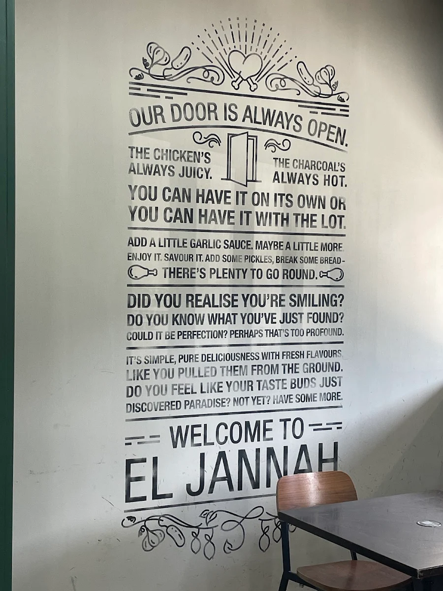 Menu, El Jannah Chicken Penrith