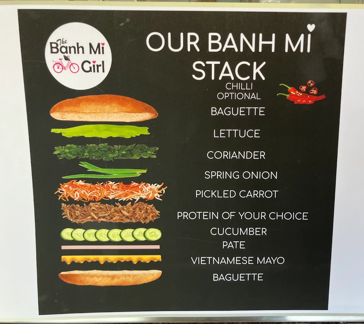 Menu, The Banh Mi Girl