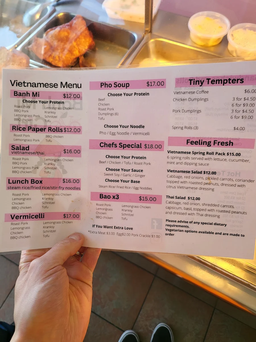 Menu, The Banh Mi Girl