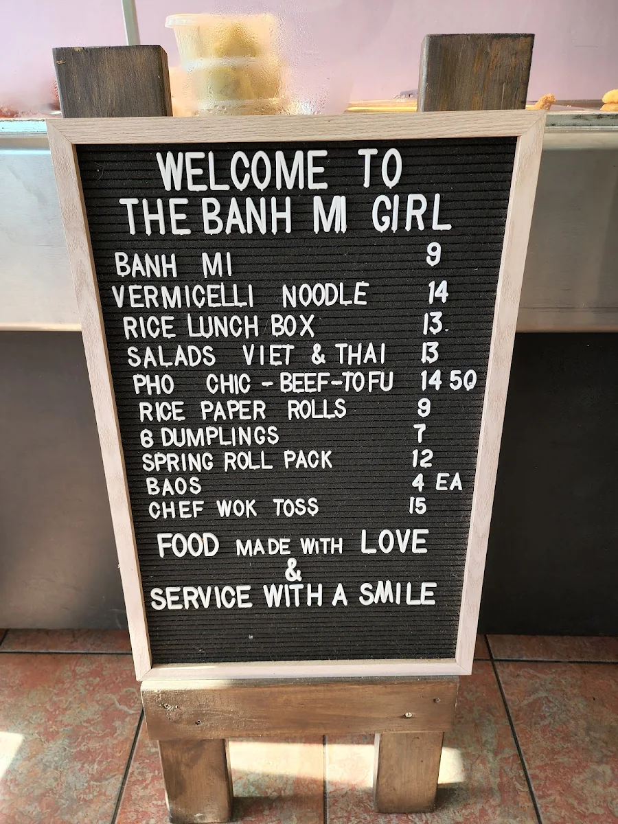 Menu, The Banh Mi Girl