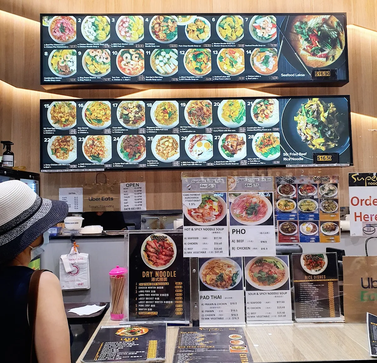 Menu, Super Noodles Burwood