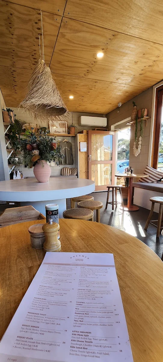 Menu, Dreamer Cafe Mornington