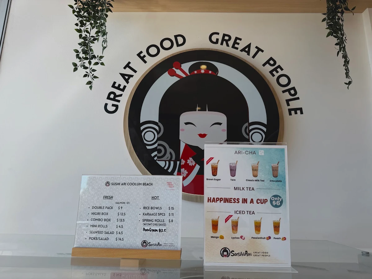 Menu, Sushi Ari Coolum Beach