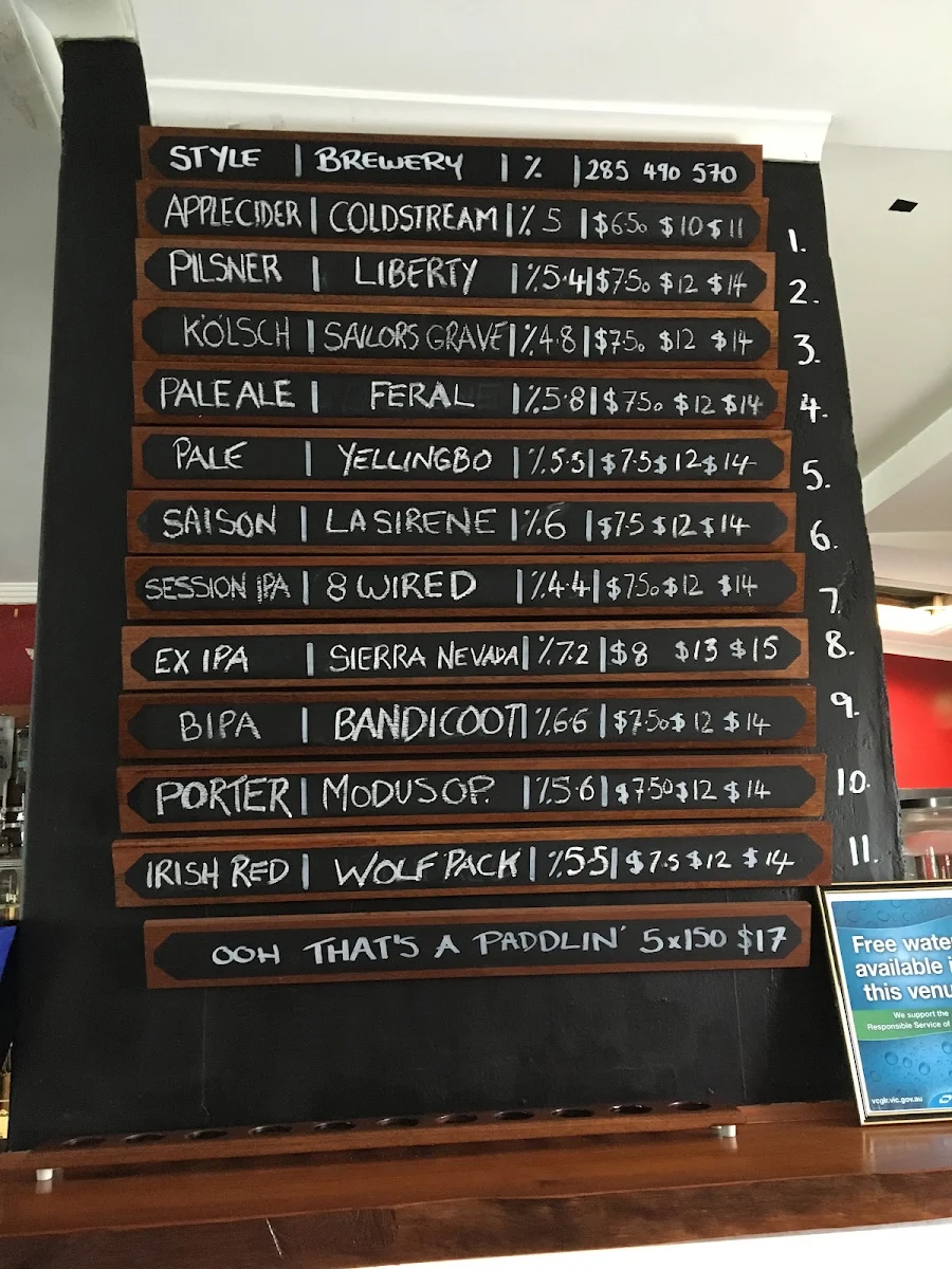 Menu, The Foragers Drop