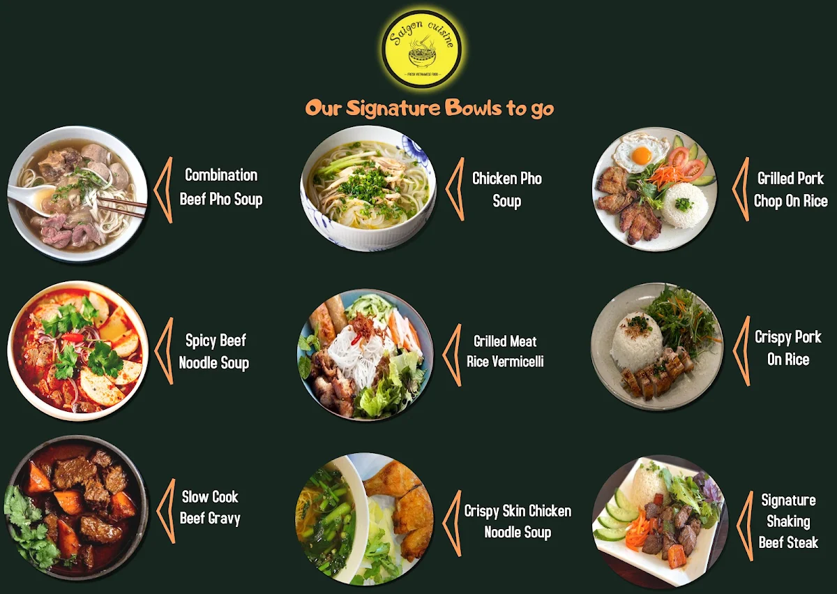 Menu, Saigon Cuisine Oakleigh Restaurant