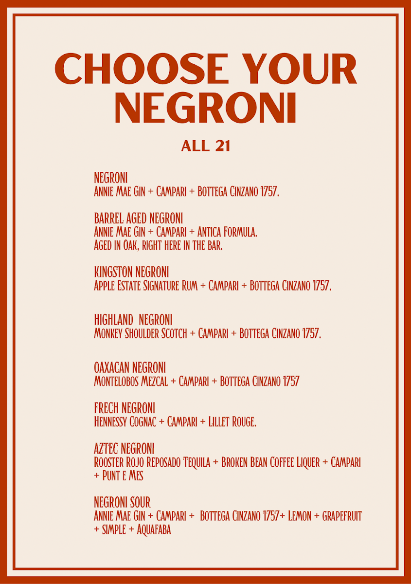 Menu, Bar Toto - Trattoria and Bar