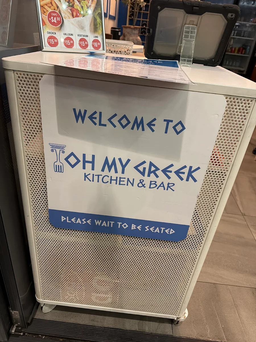 Menu, Oh My Greek Kitchen & Bar