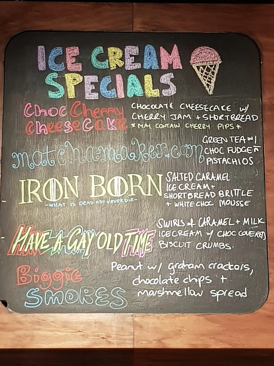 Menu, Gelato Messina