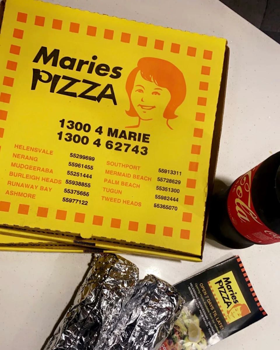 Menu, Maries Pizza Mermaid Beach