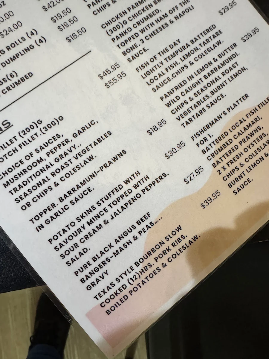 Menu, The Fox and Hounds Restaurant