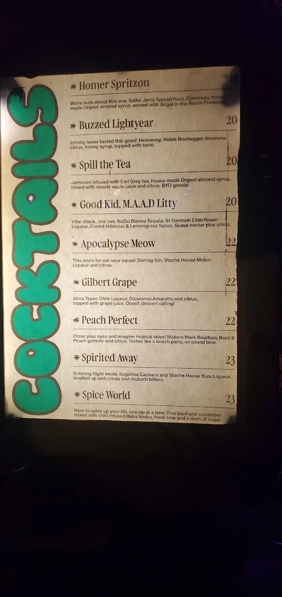 Menu, Section 8