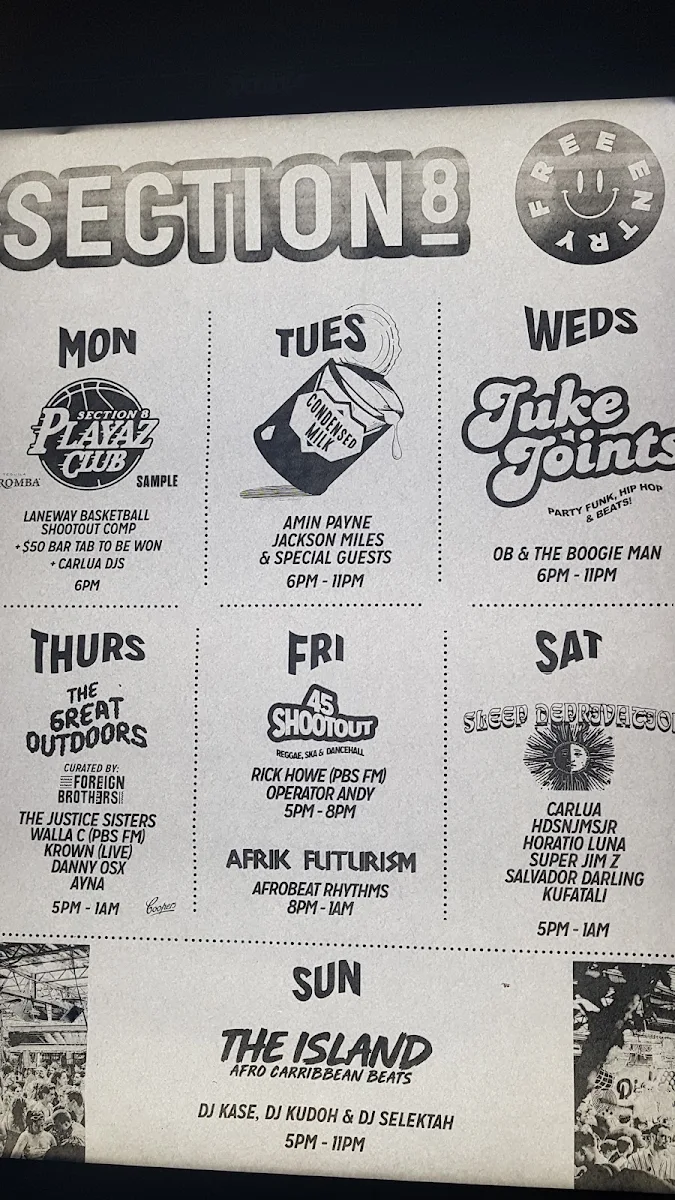 Menu, Section 8