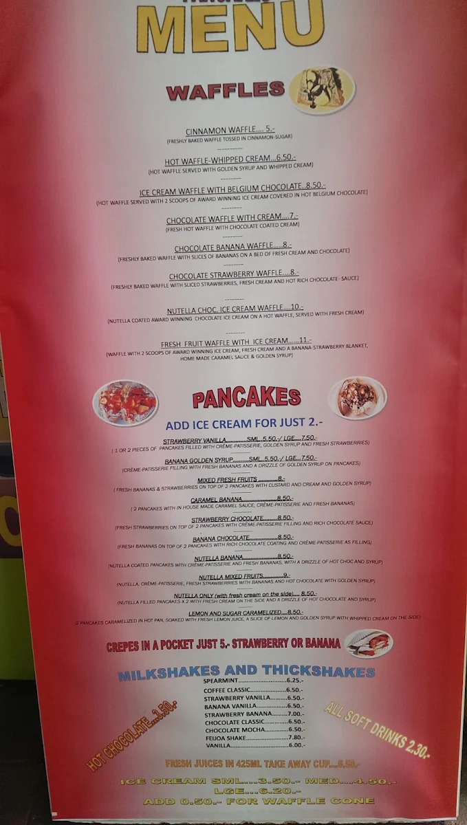 Menu, European Pancakes
