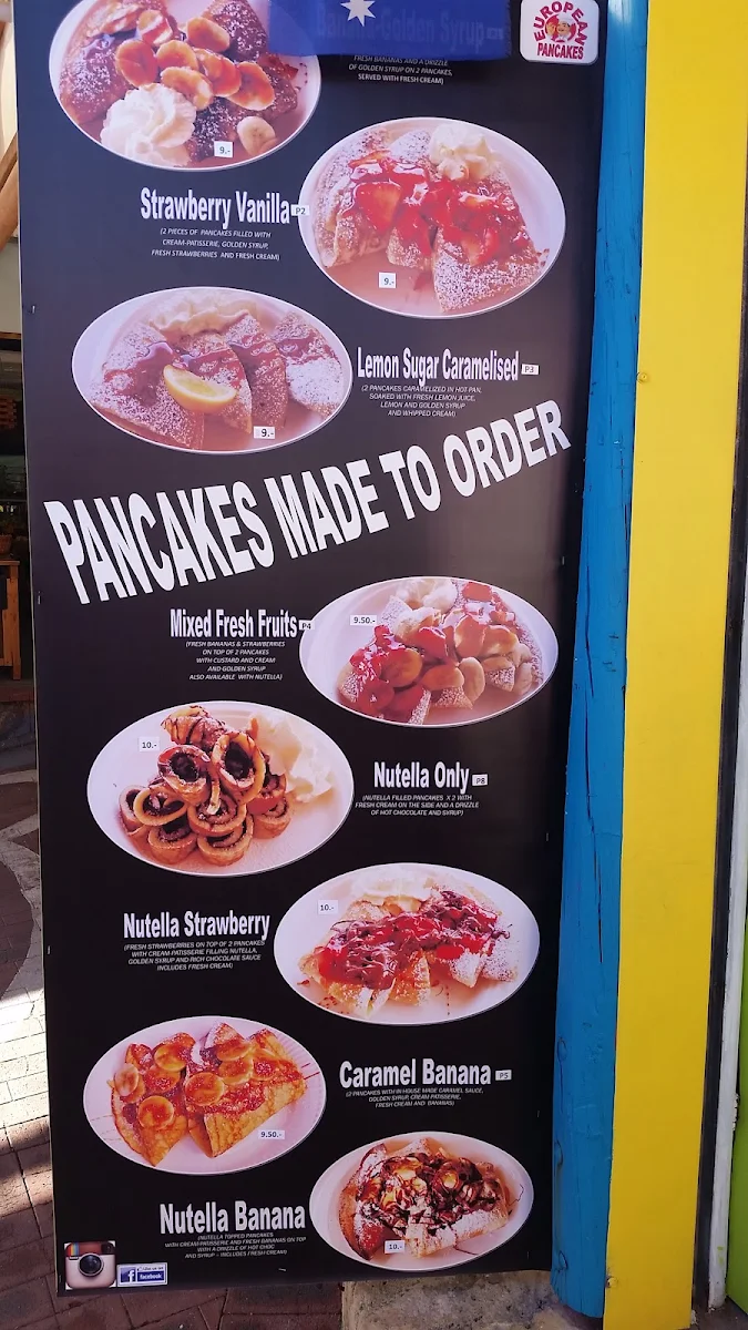 Menu, European Pancakes
