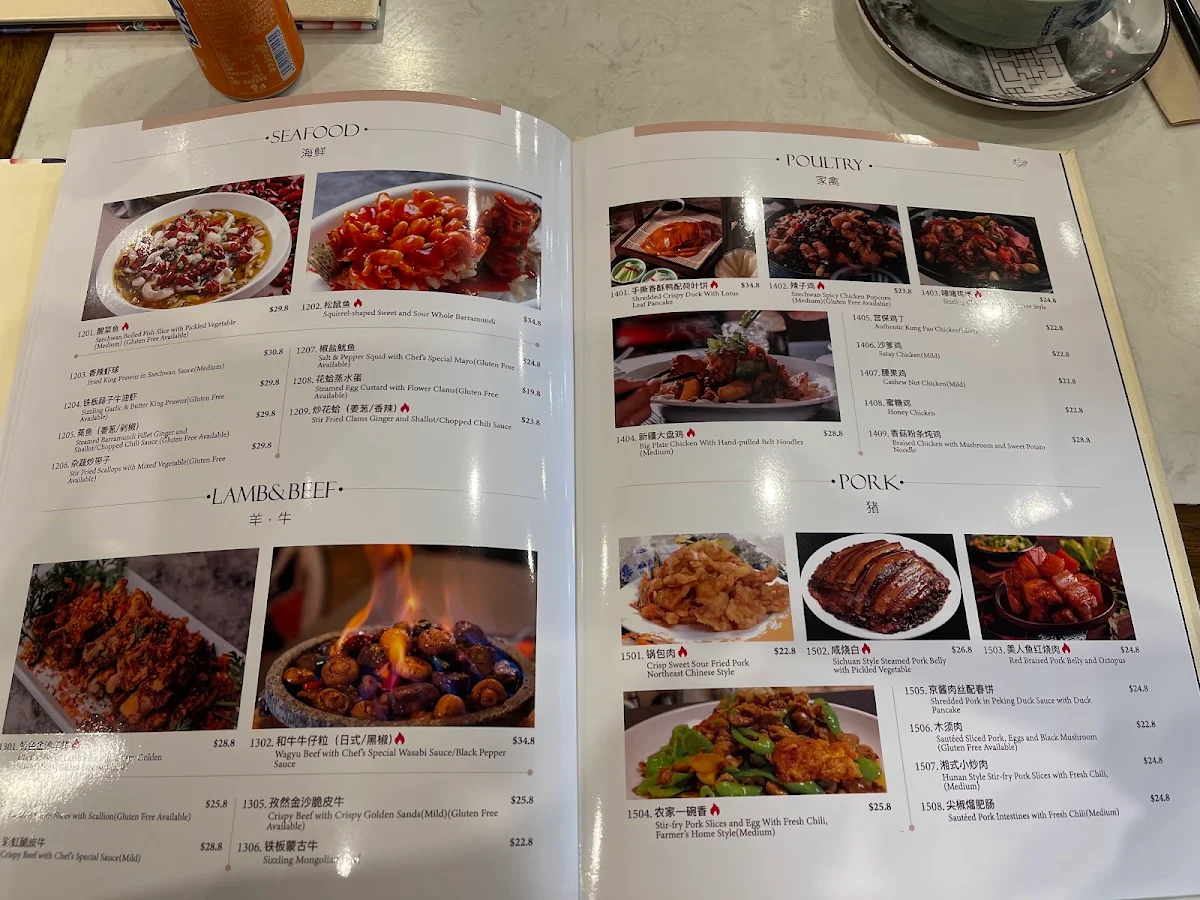Menu, Kai Fan Chinese Restaurant