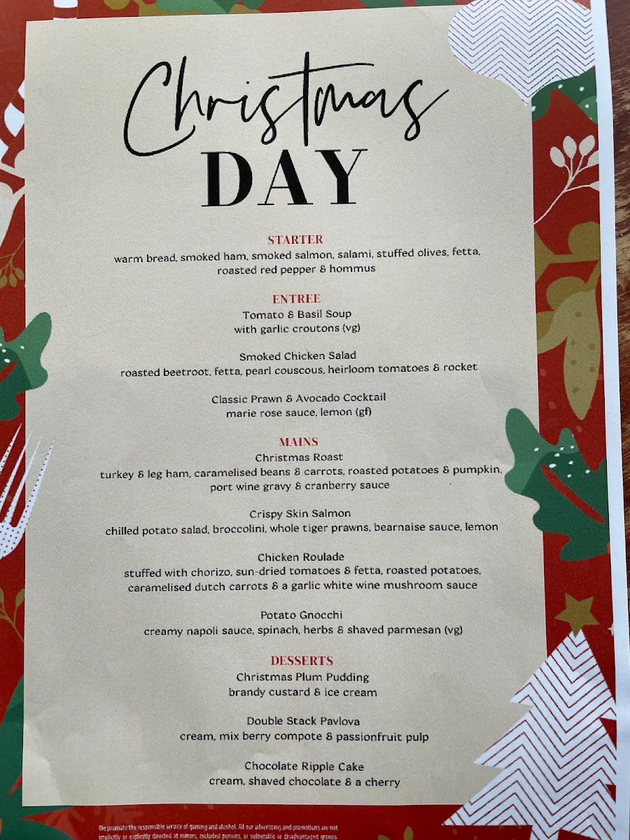 Menu, First & Last Hotel