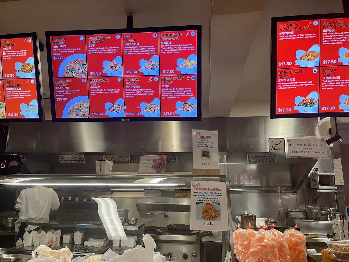 Menu, Dave's Noodles Burnie
