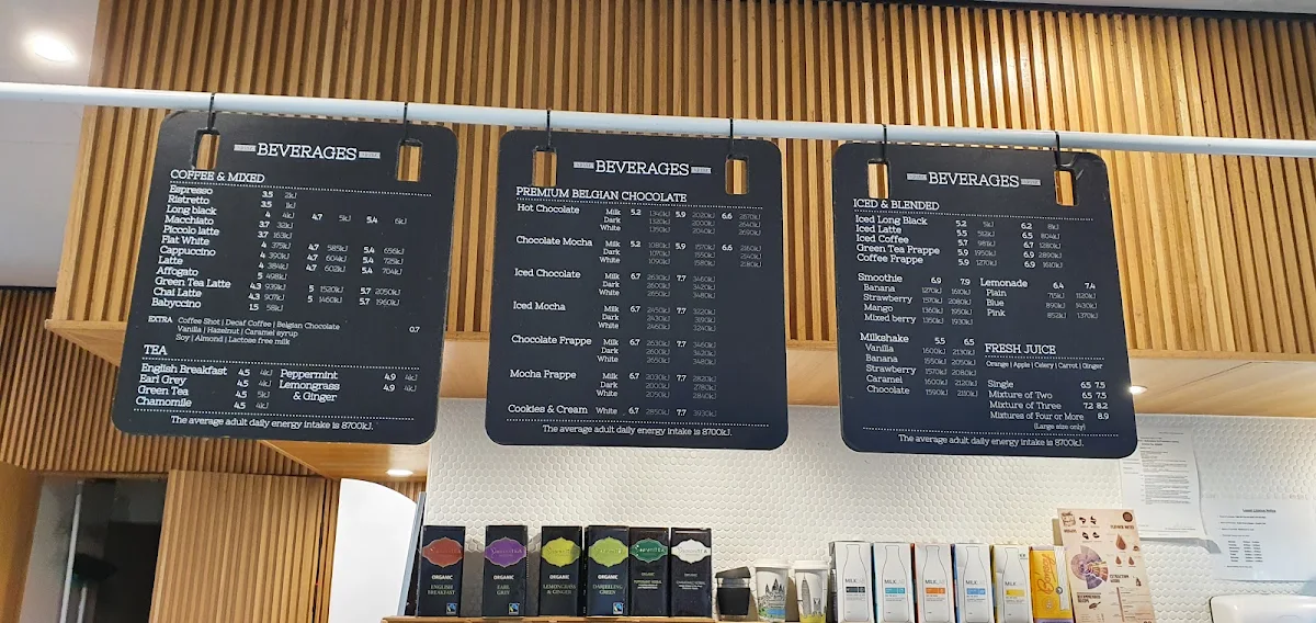 Menu, Caffe Cherry Beans