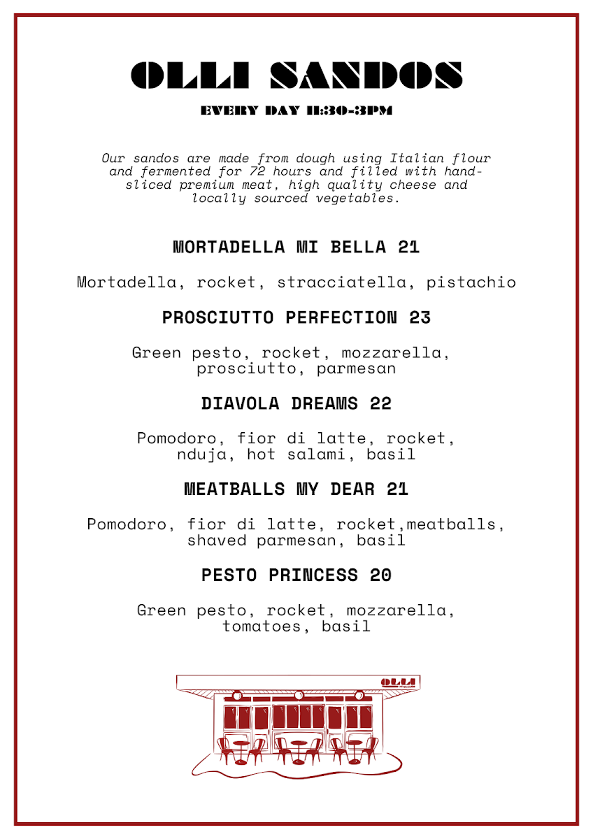 Menu, OLLI ITALIANO