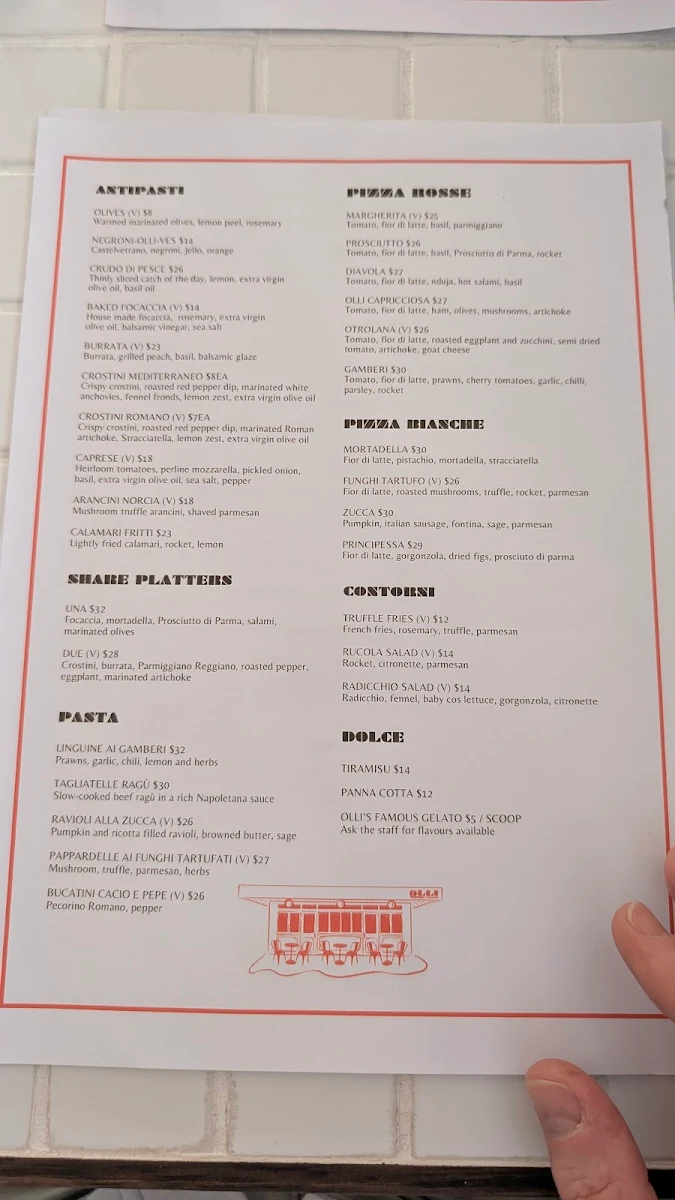 Menu, OLLI ITALIANO