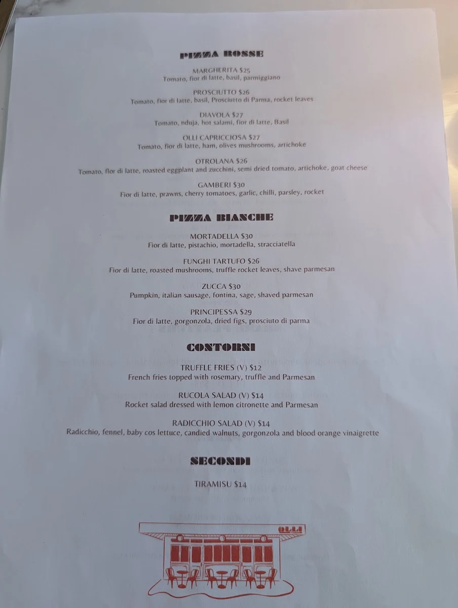 Menu, OLLI ITALIANO