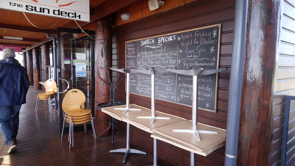Menu, The Sundeck at Bermagui