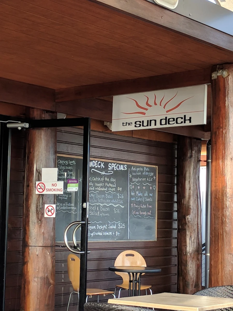 Menu, The Sundeck at Bermagui