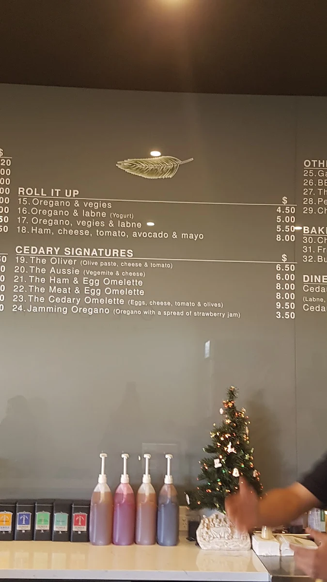 Menu, Cedar Park Bakehouse