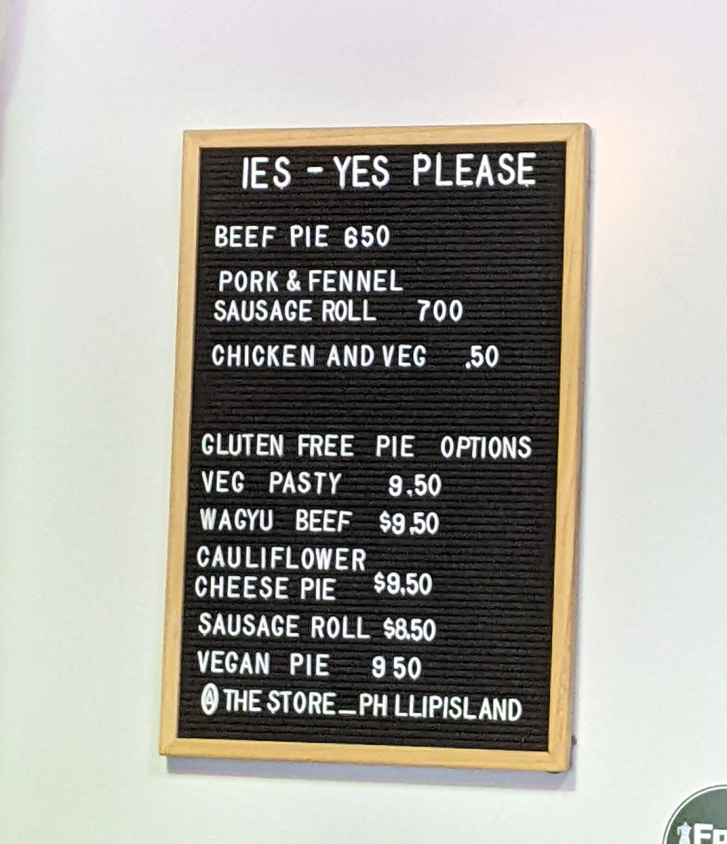 Menu, The Store