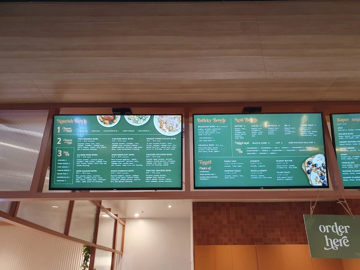 Menu, Harvest Bowl - Castle Hill