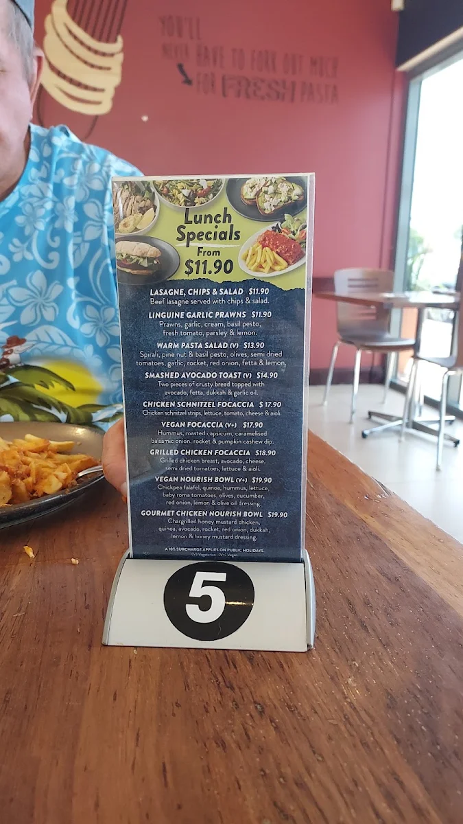 Menu, Fasta Pasta