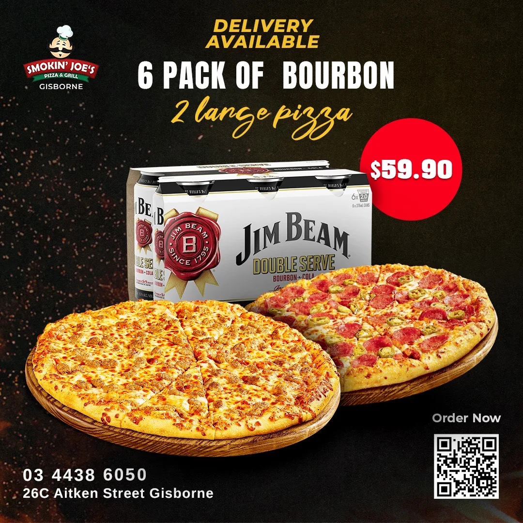 Menu, Smokin joes Pizza & Grill - Gisborne