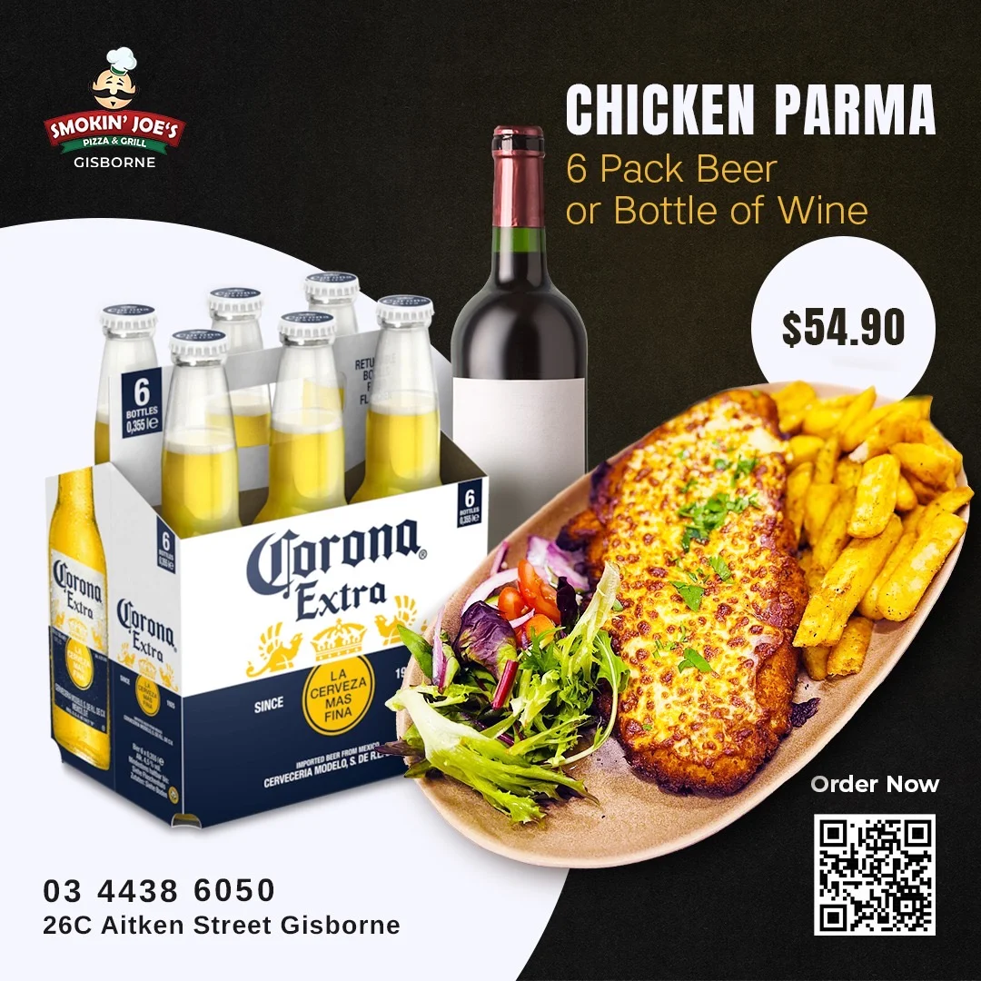 Menu, Smokin joes Pizza & Grill - Gisborne