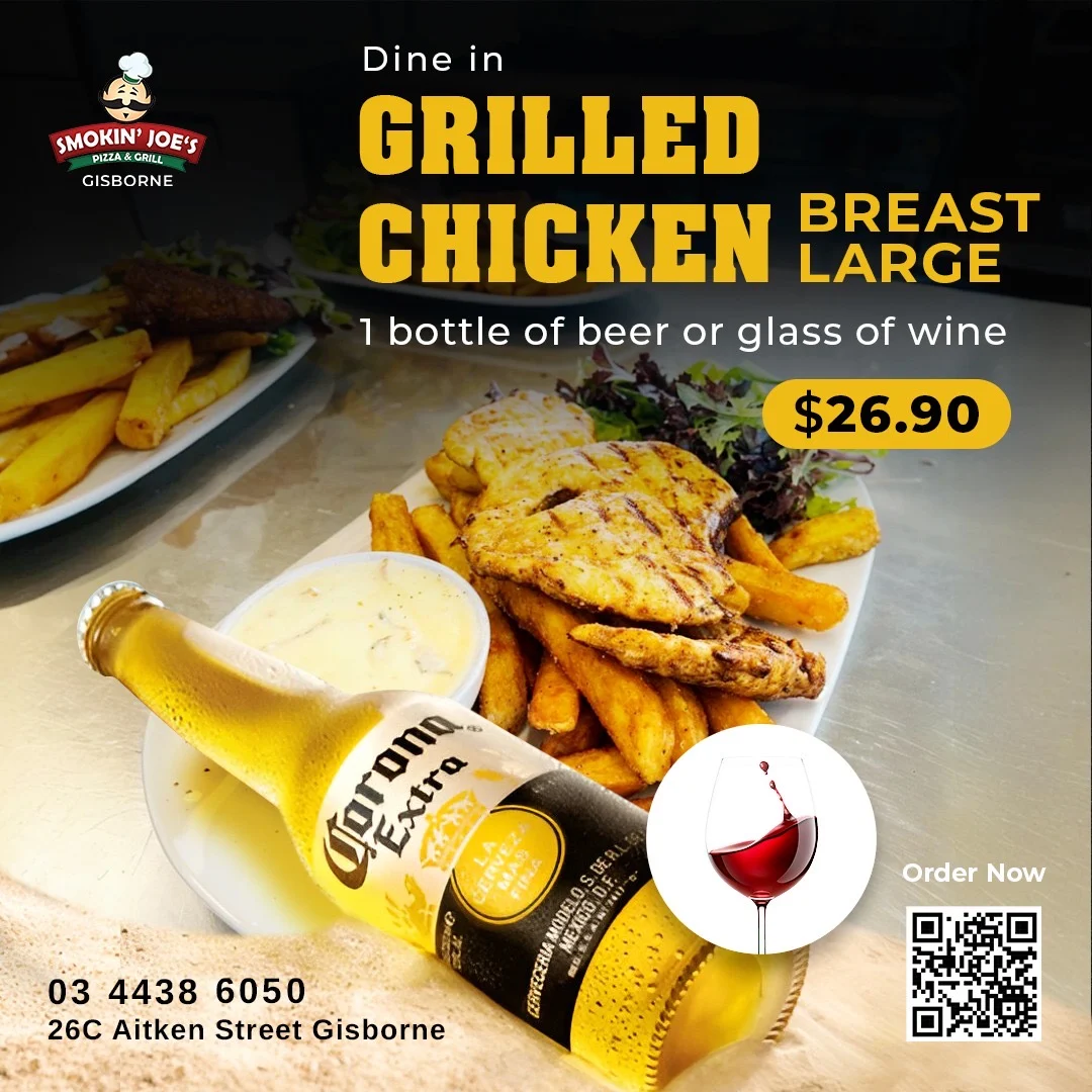 Menu, Smokin joes Pizza & Grill - Gisborne