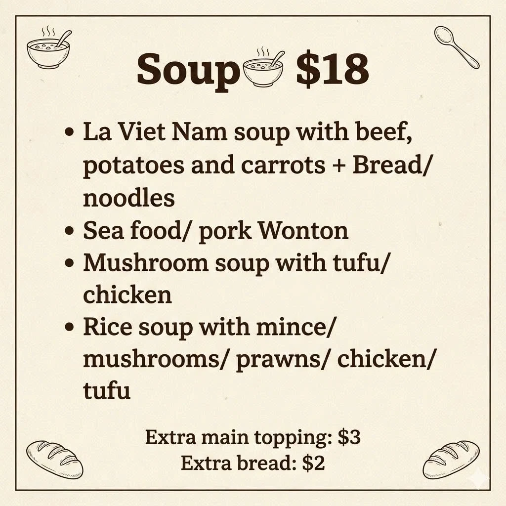 Menu, La Viet Nam
