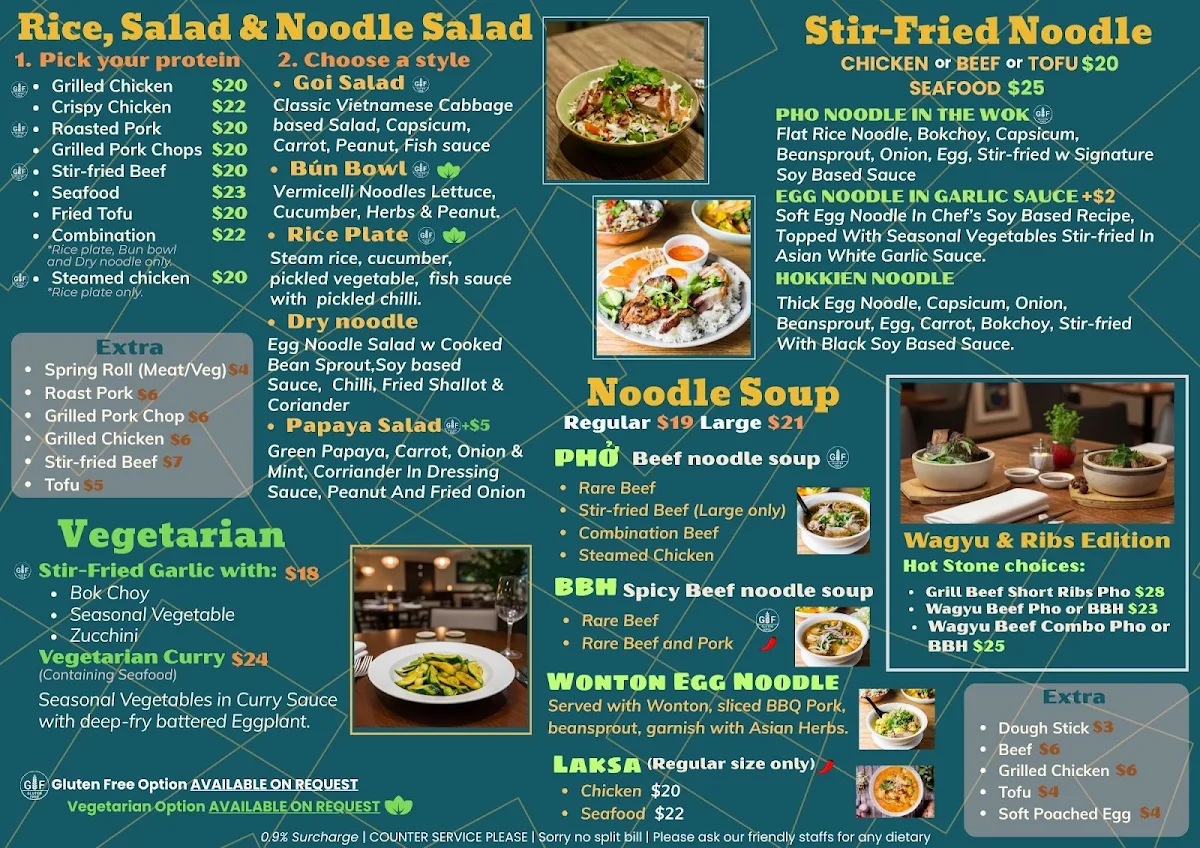 Menu, Jarn Leva Vietnamese TTP