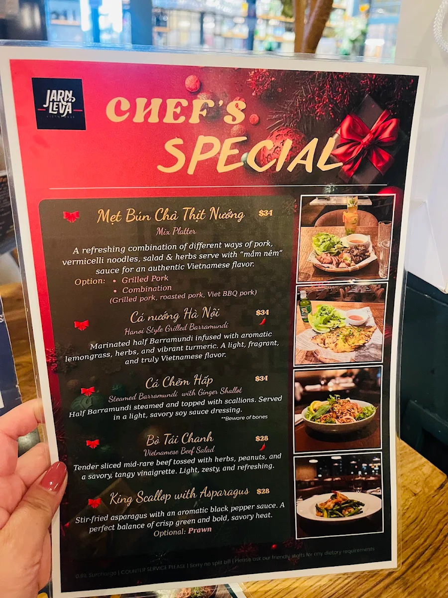 Menu, Jarn Leva Vietnamese TTP