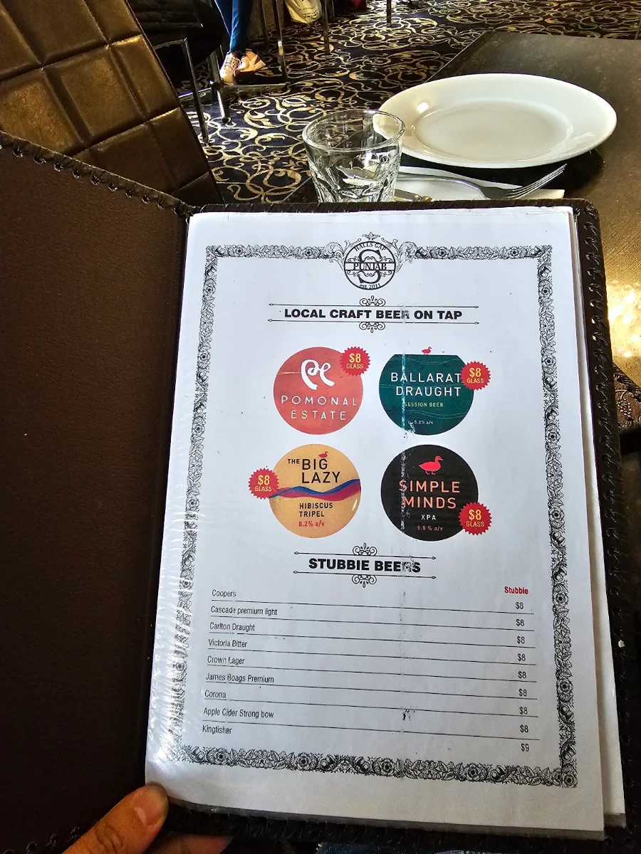 Menu, Spirit of Punjab