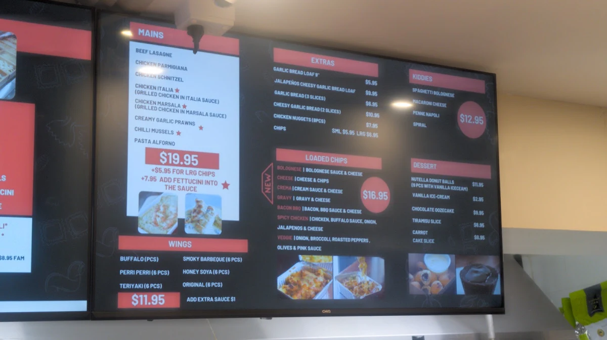 Menu, Pasta Hub Alexander Heights