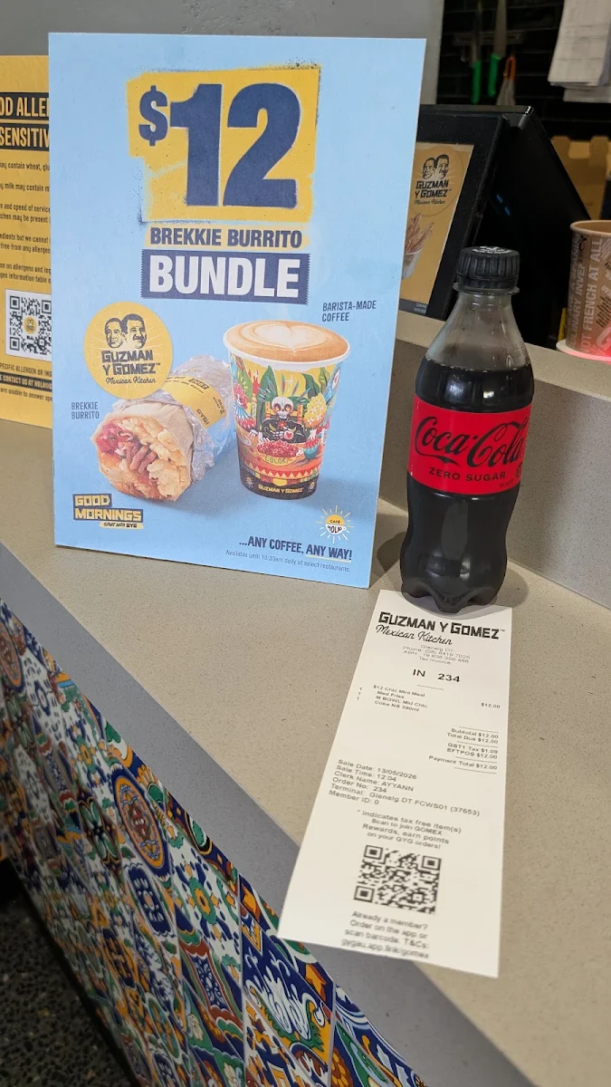 Menu, Guzman y Gomez - Glenelg East