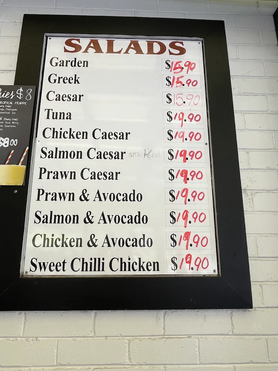 Menu, Coffee in the Park