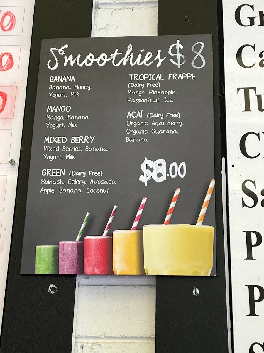 Menu, Coffee in the Park