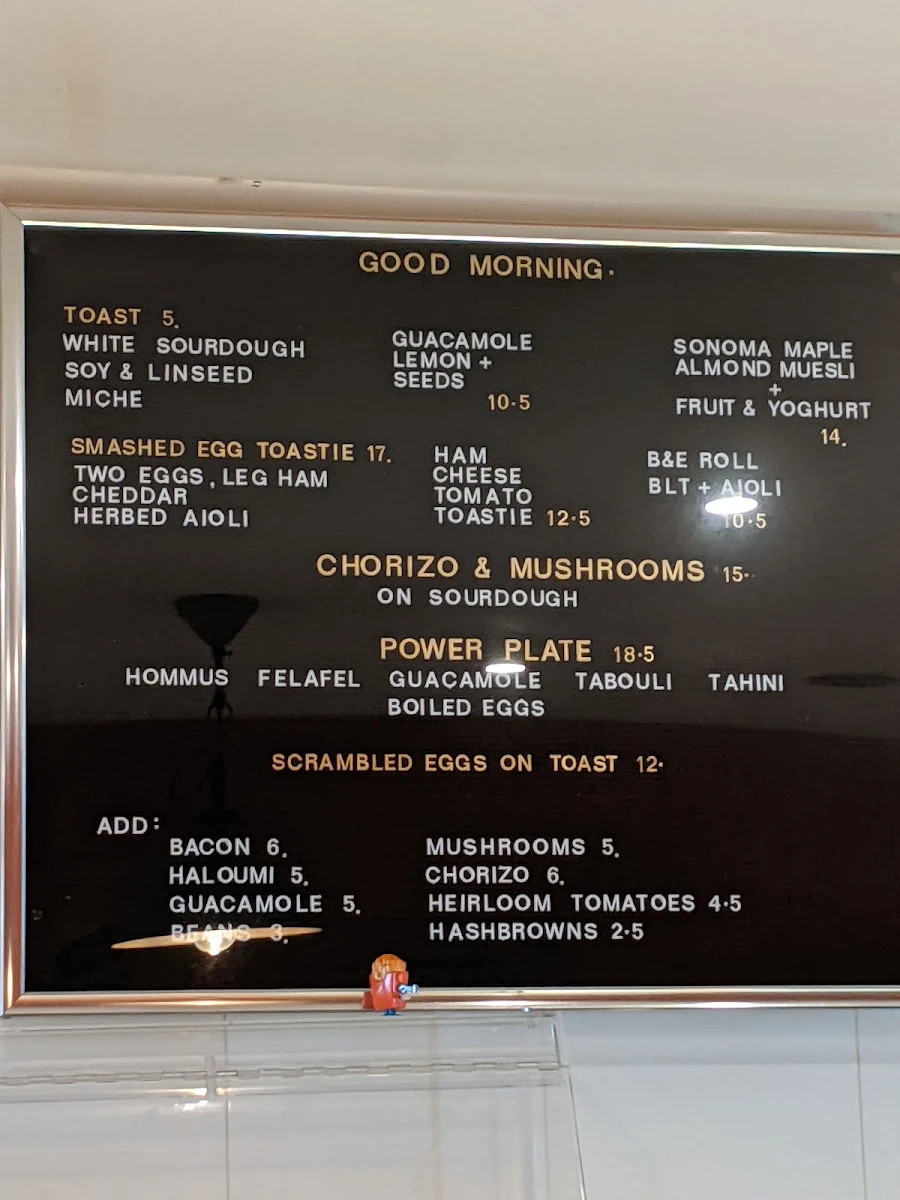 Menu, Quarry Street Coffee House Ultimo