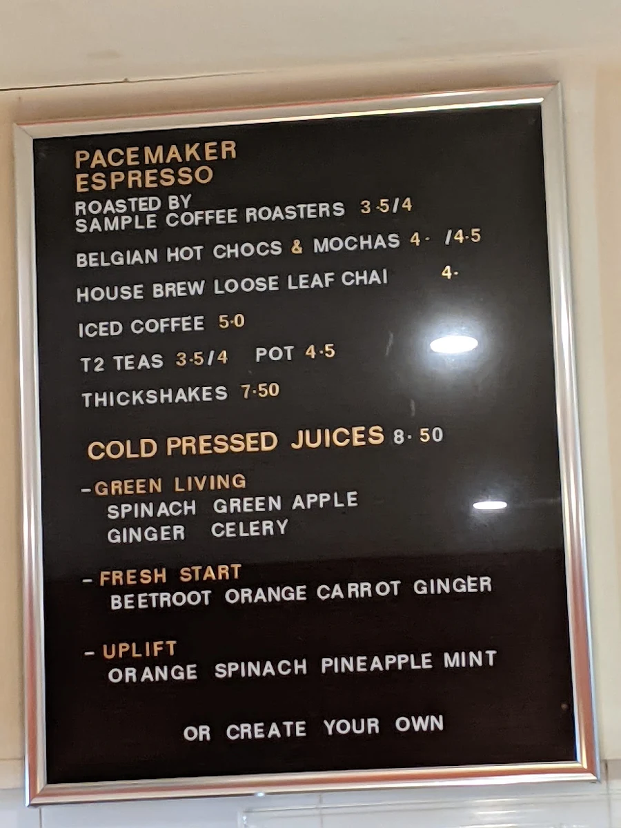 Menu, Quarry Street Coffee House Ultimo